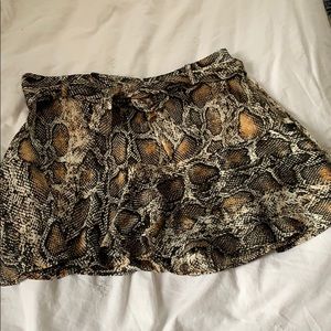 Zara snake skin print skort